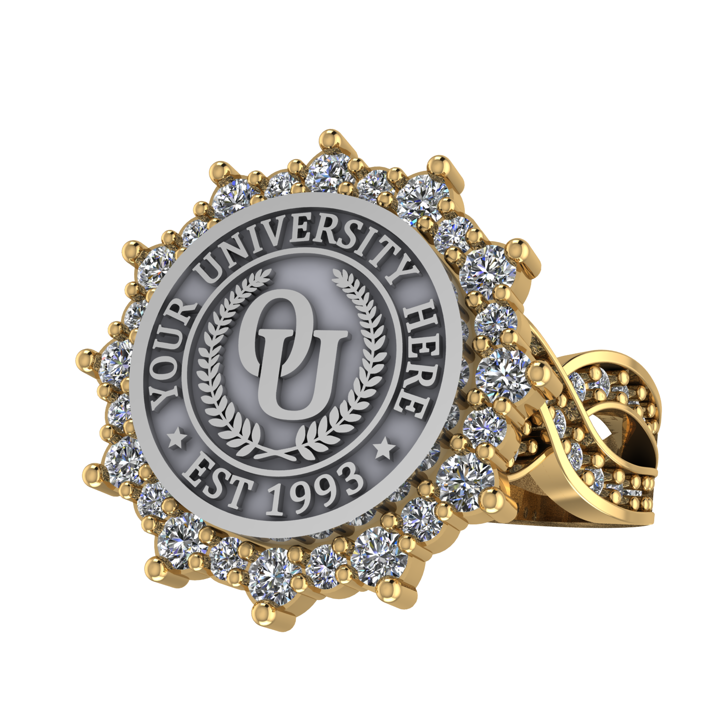 Attraente | Infinity Pave Band Custom Collage Ring