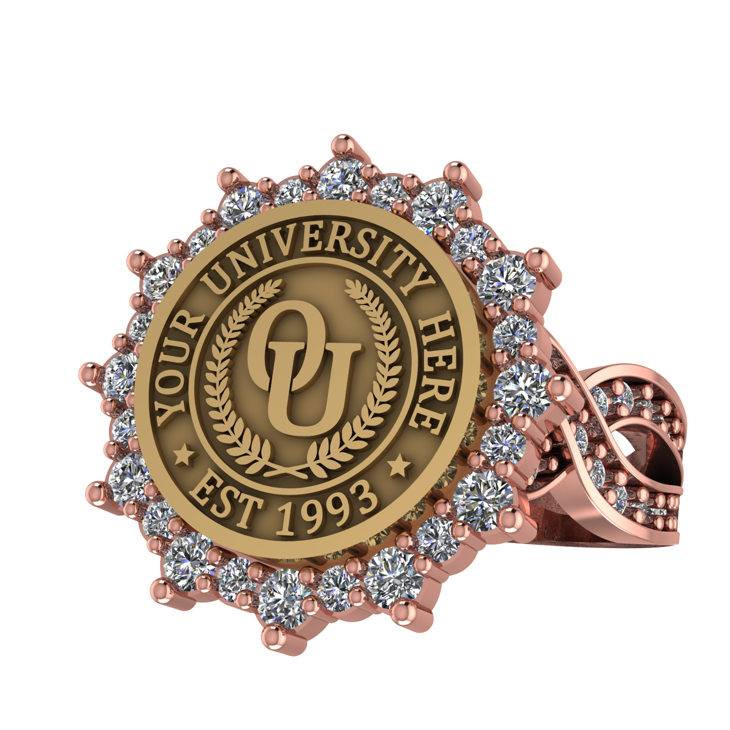 Attraente | Infinity Pave Band Custom Collage Ring