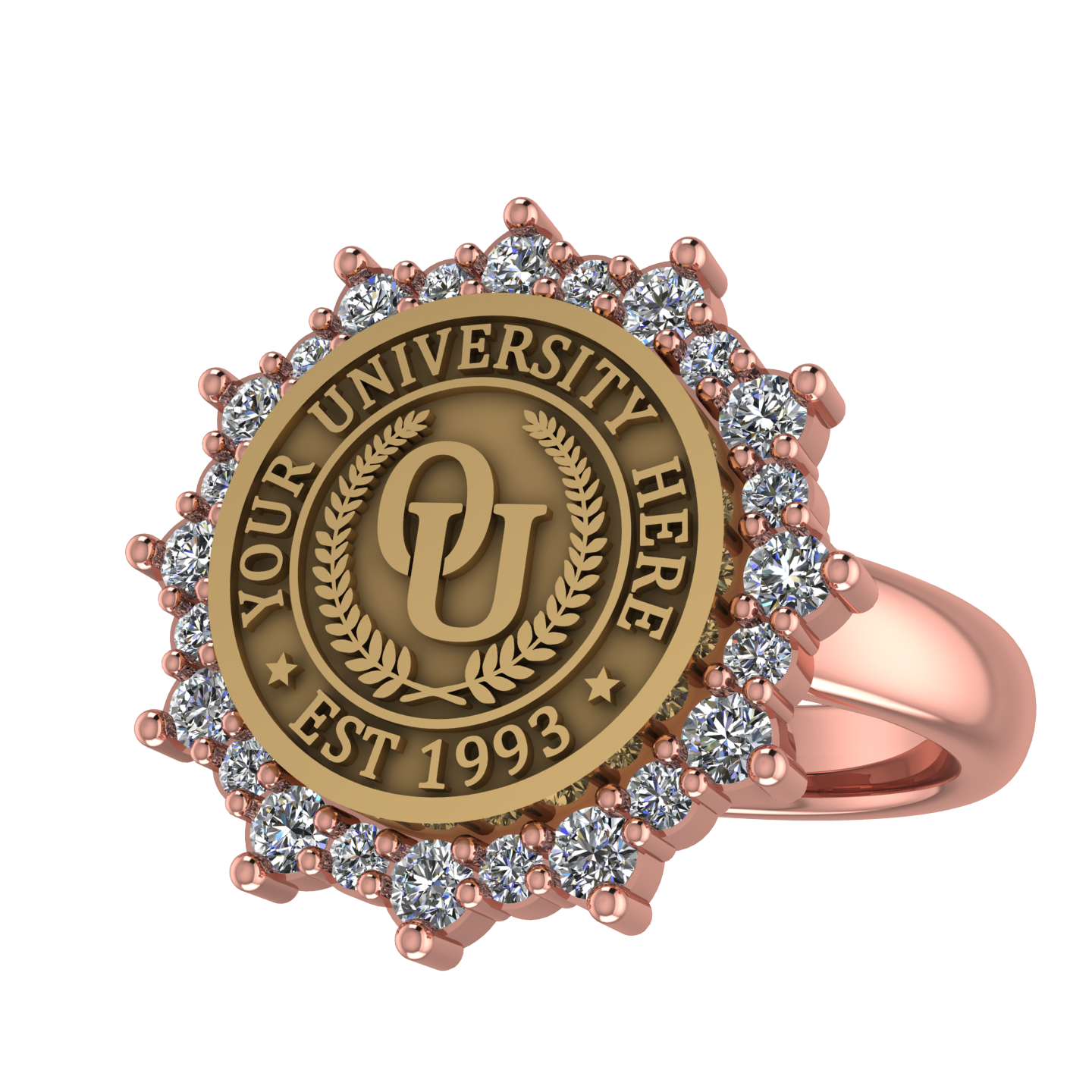 Attraente | Classic Dome Band Custom College Ring