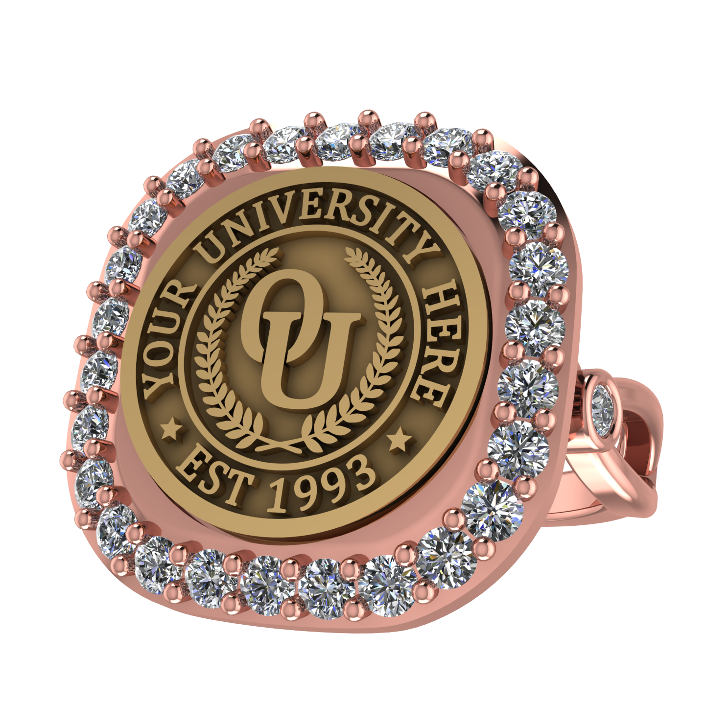 Radius | Infinity Bezel Band Custom Collage Ring