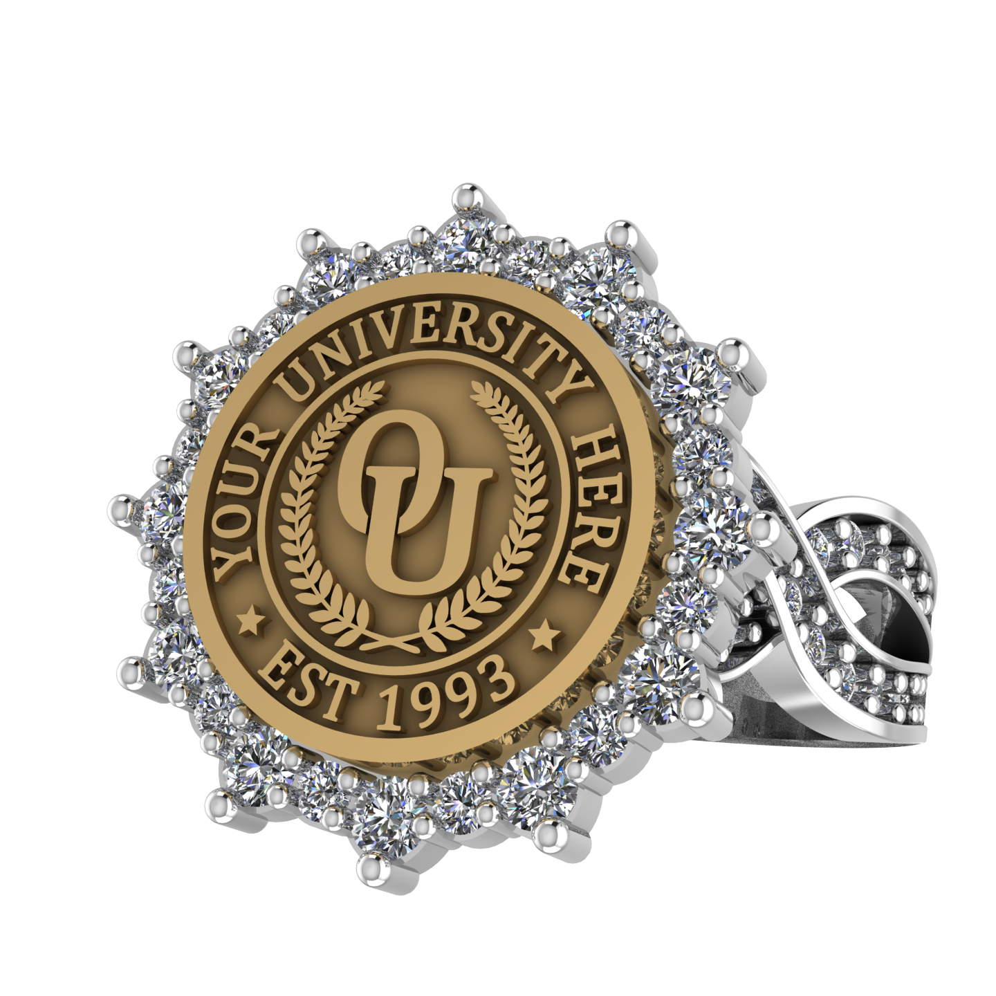 Attraente | Infinity Pave Band Custom Collage Ring