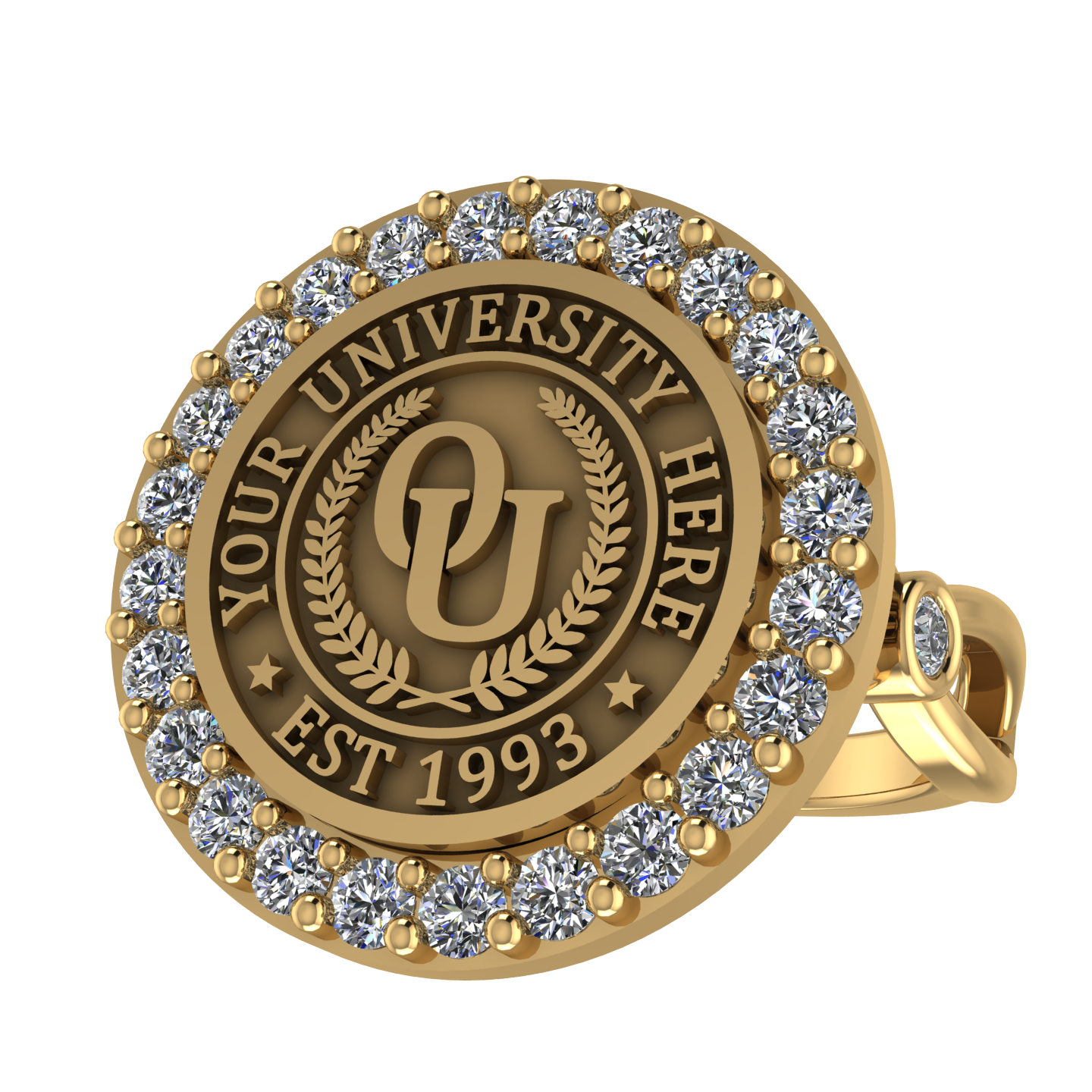 Circum | Infinity Bezel Band Custom Collage Ring