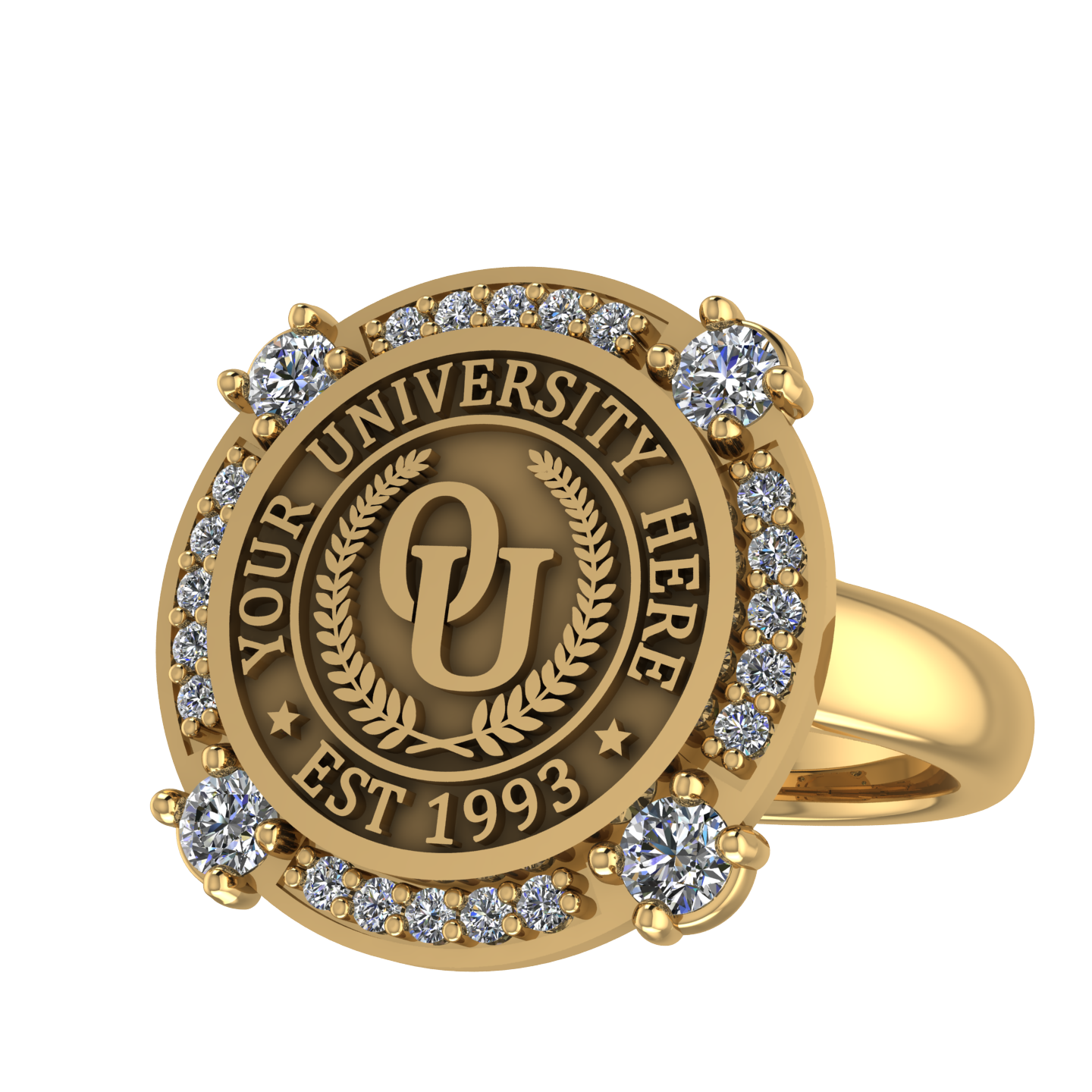 F-Sparkles | Classic Dome Band Custom Collage Ring