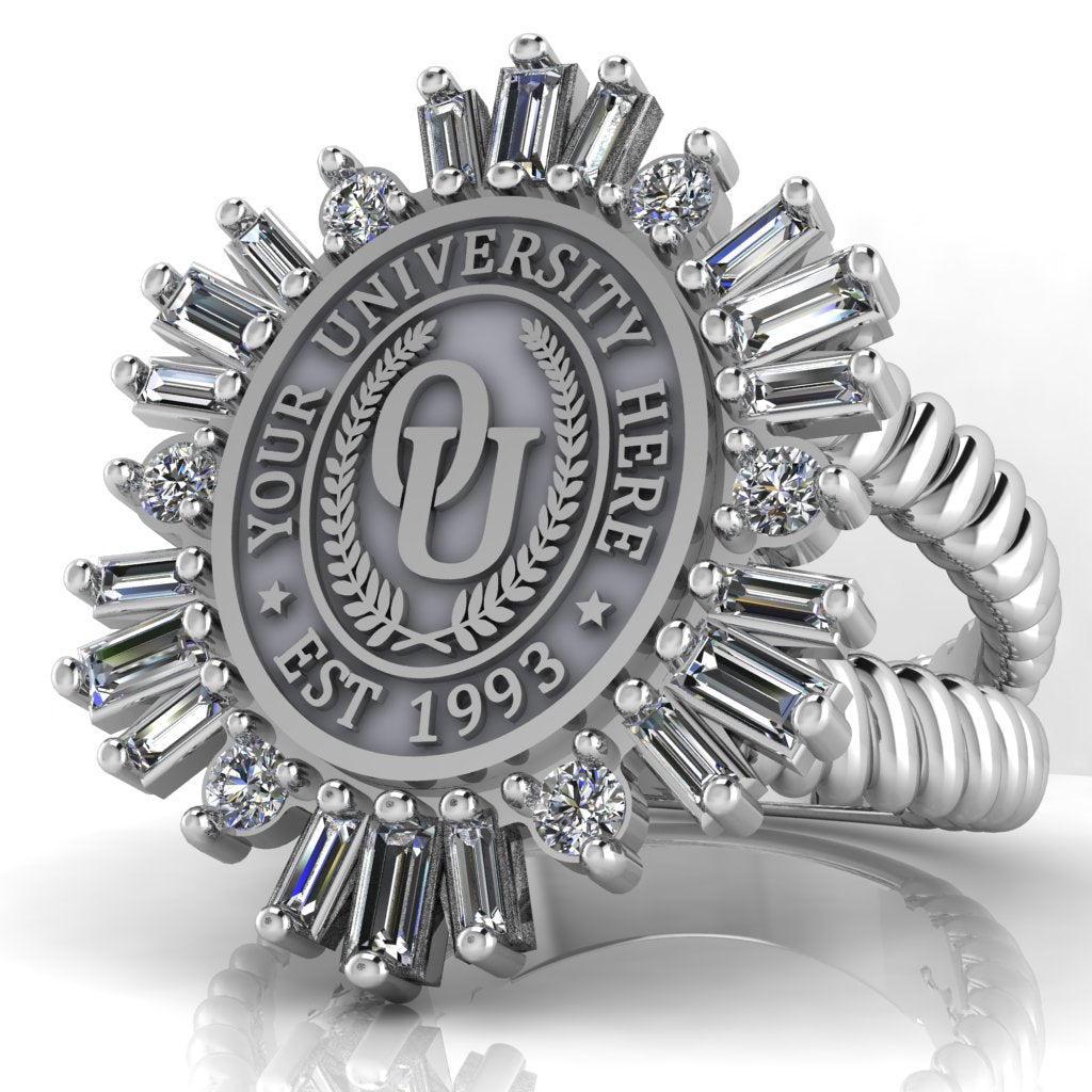 Tramontana Oval | V-Rope Band Custom College Ring