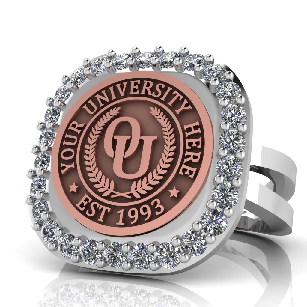 Radius | Knife Edge Band Custom Collage Ring