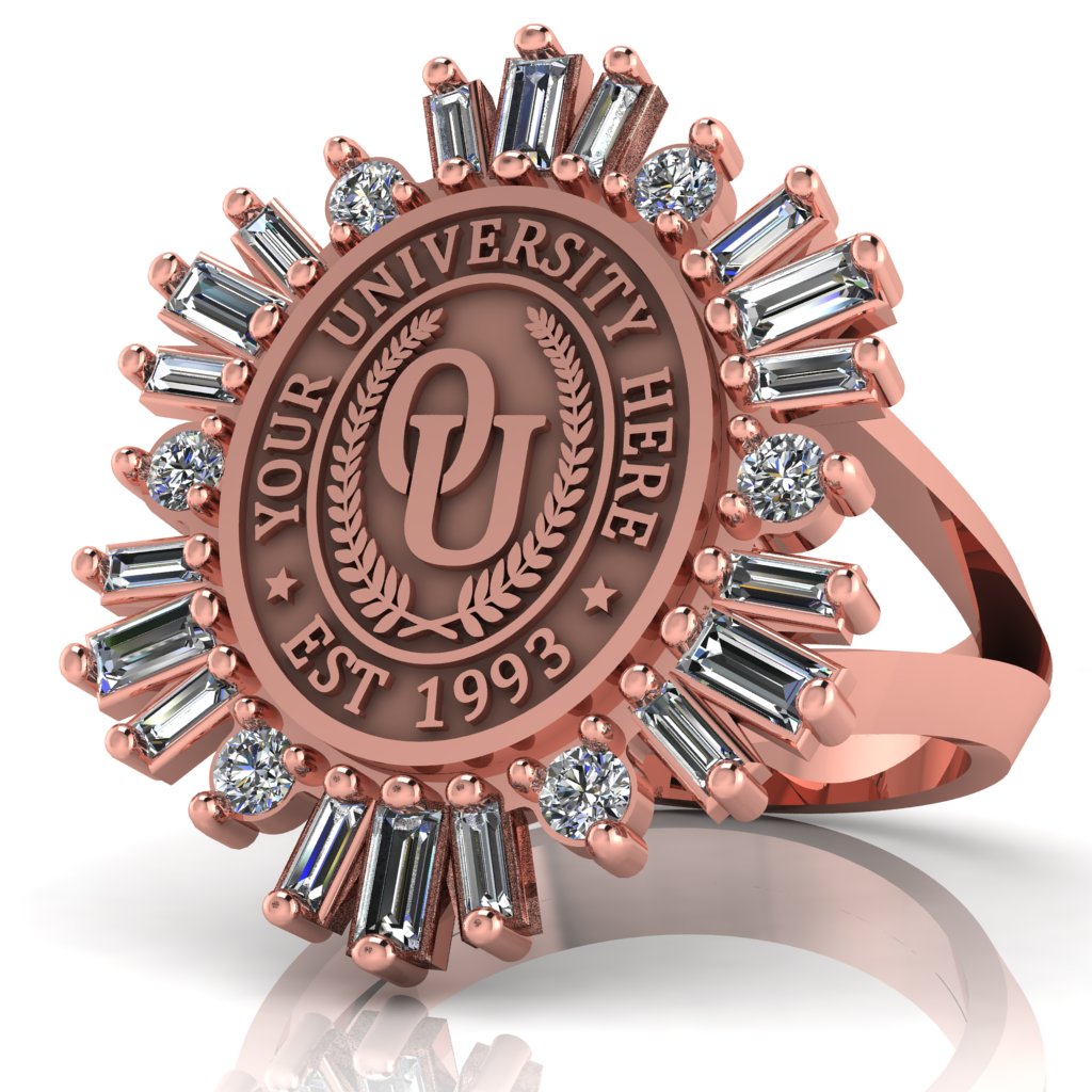 Tramontana Oval | V-Frame Band Custom College Ring