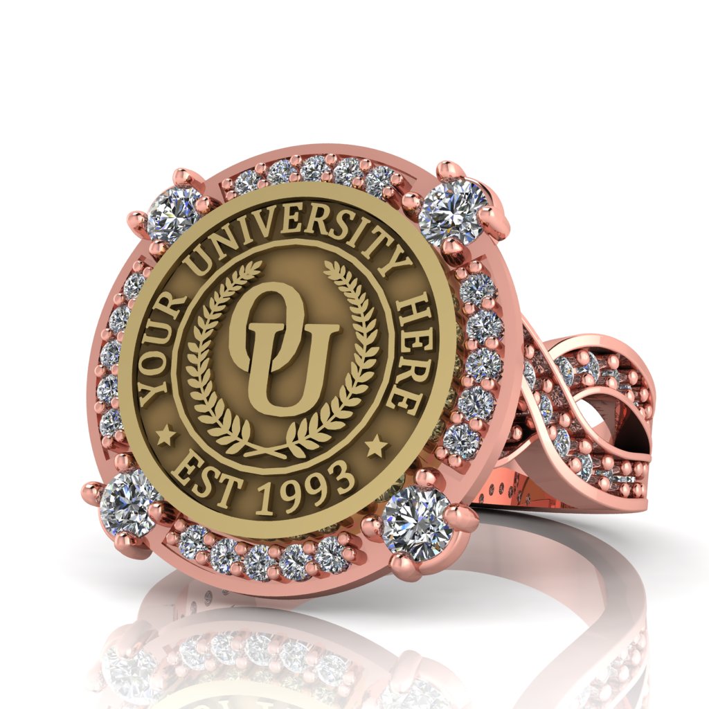 Voir | Infinity Pave Band Custom College Ring