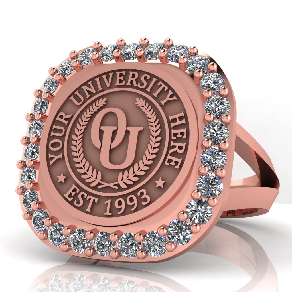 Radius | V-Frame Band Custom College Ring