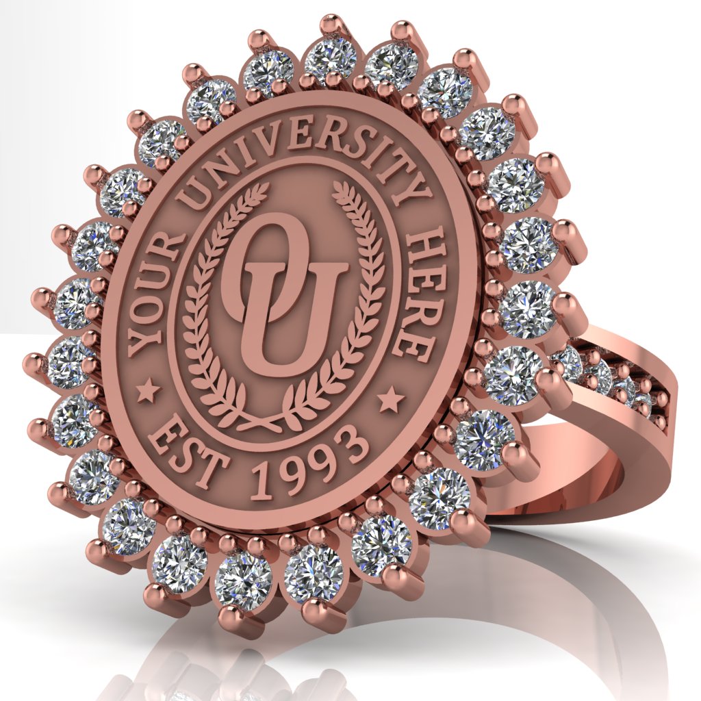 Serku Oval | Channel Core Band Custom Collage Ring