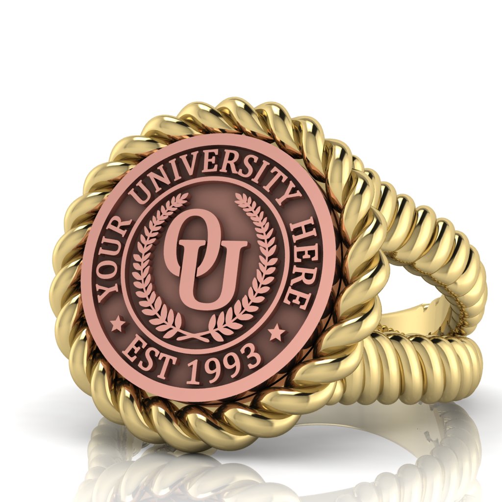Lubid | V-Rope Band Custom College Ring