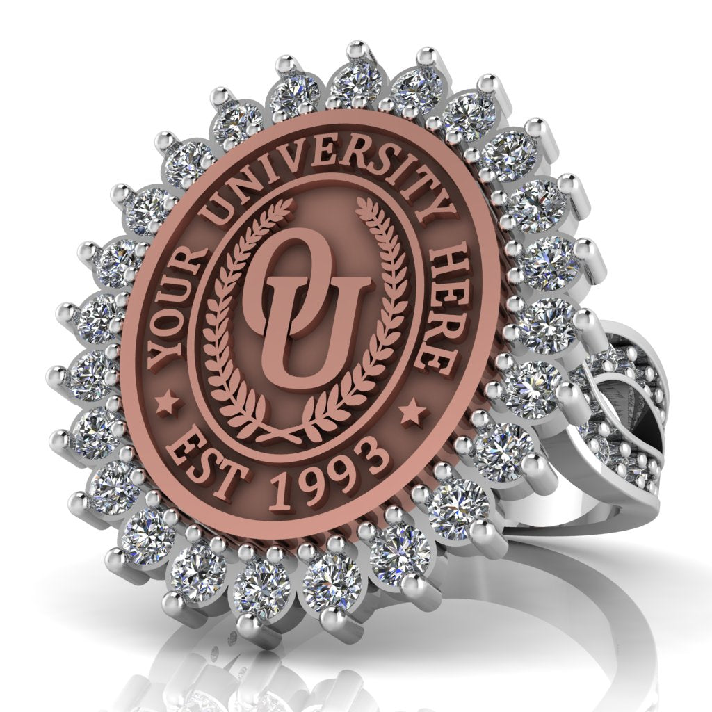 Serku Oval | Infinity Pave Band Custom Collage Ring