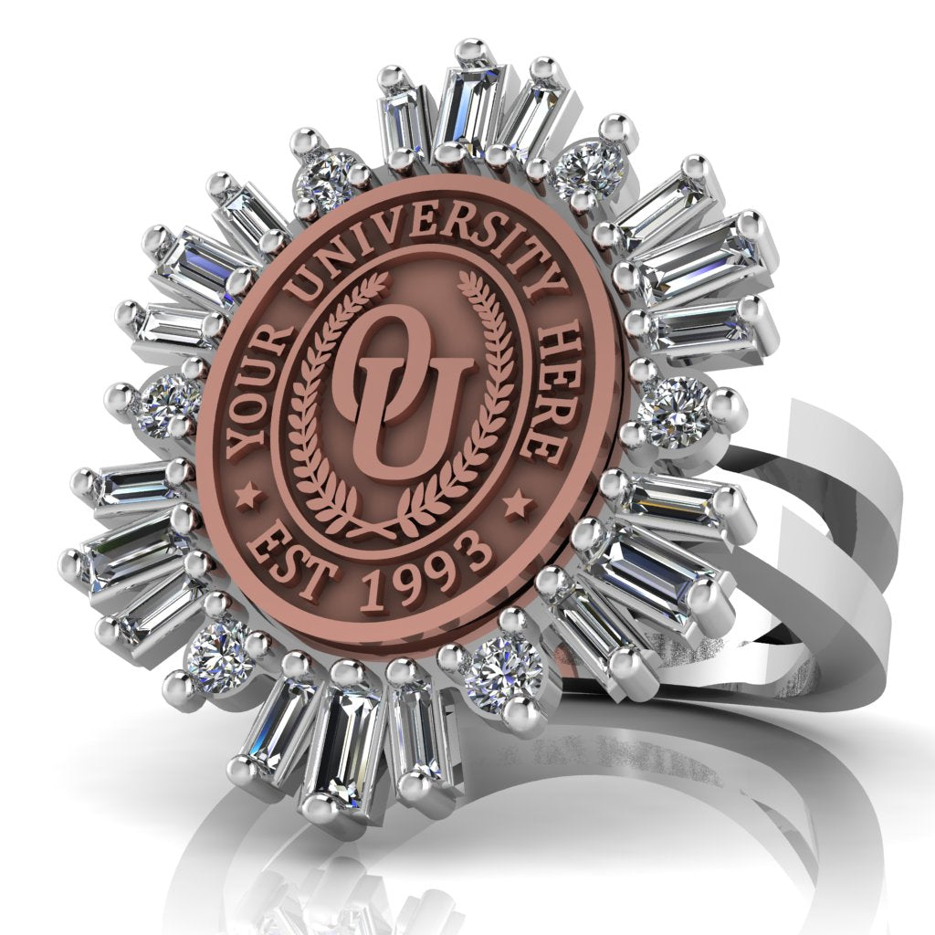 Tramontana Oval | Knife Edge Band Custom Collage Ring