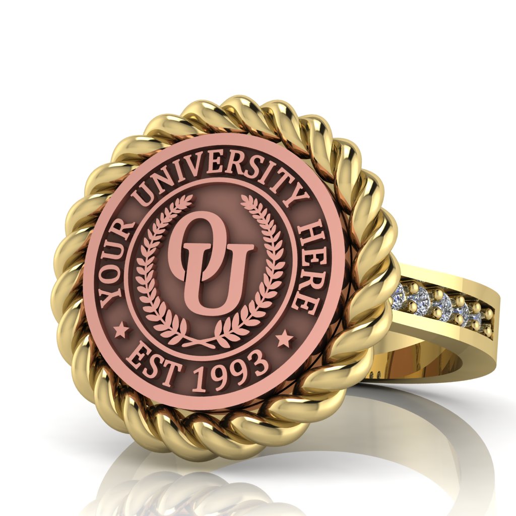 Lubid | Channel Core Band Custom Collage Ring