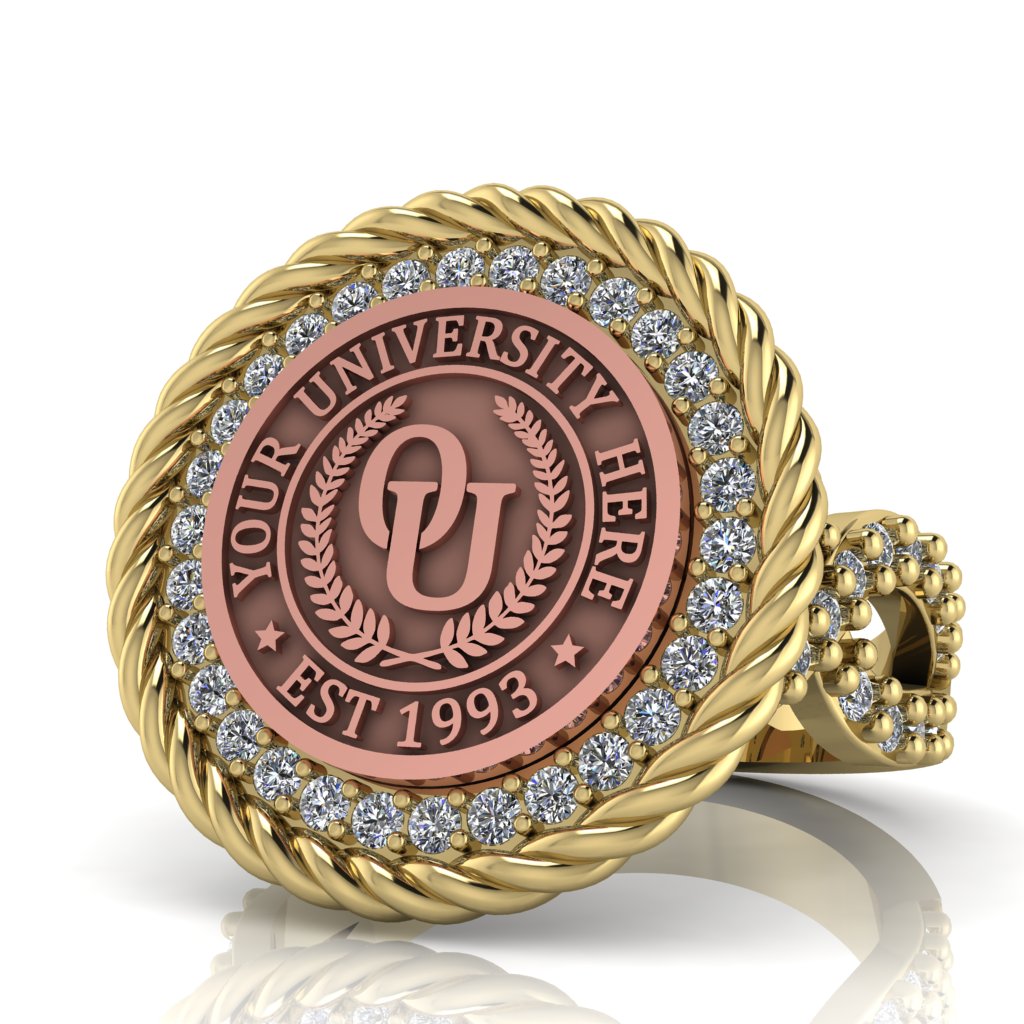 Arrecerat | Infinity Pave Band Custom Collage Ring