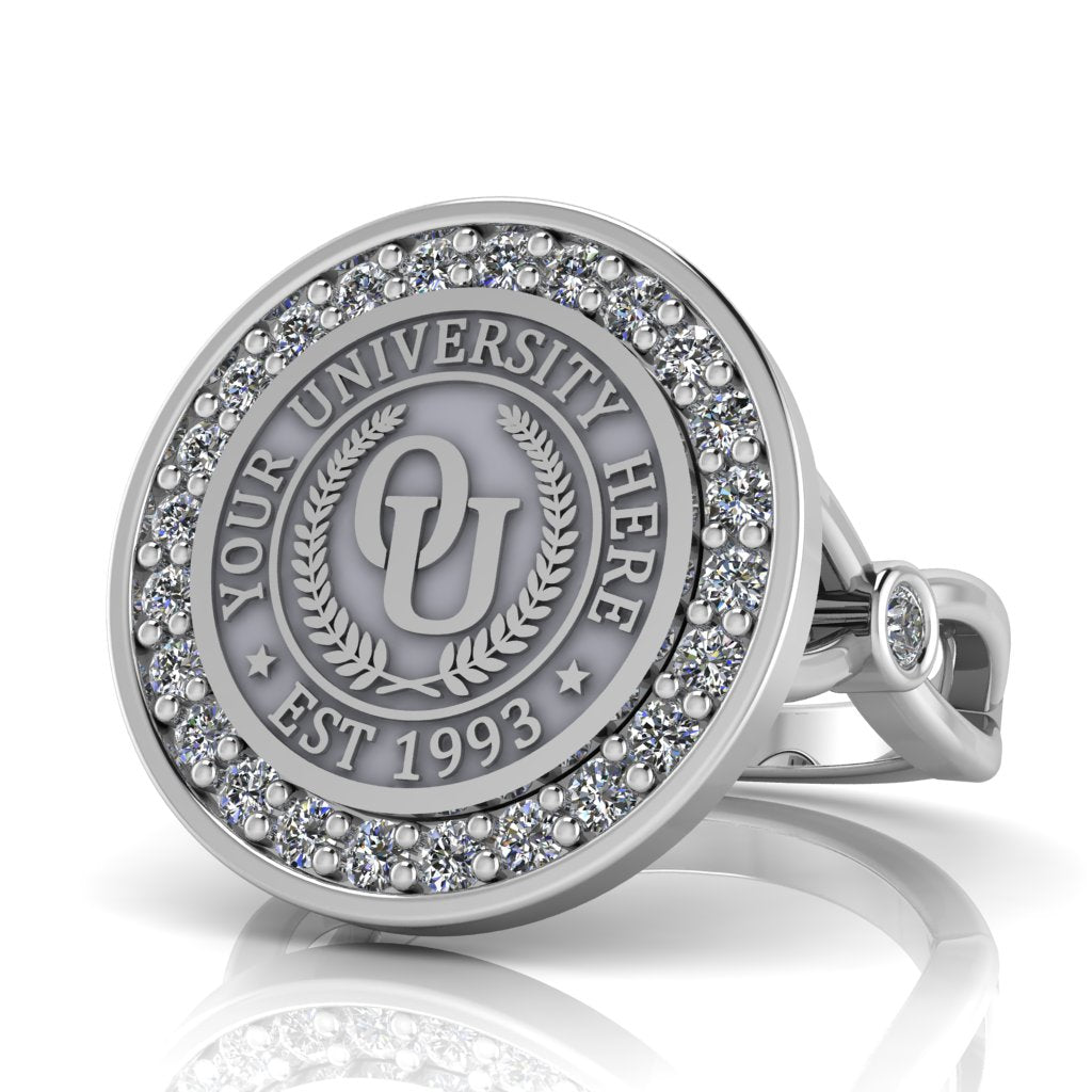 Agonisch | Infinity Bezel Band Custom College Ring