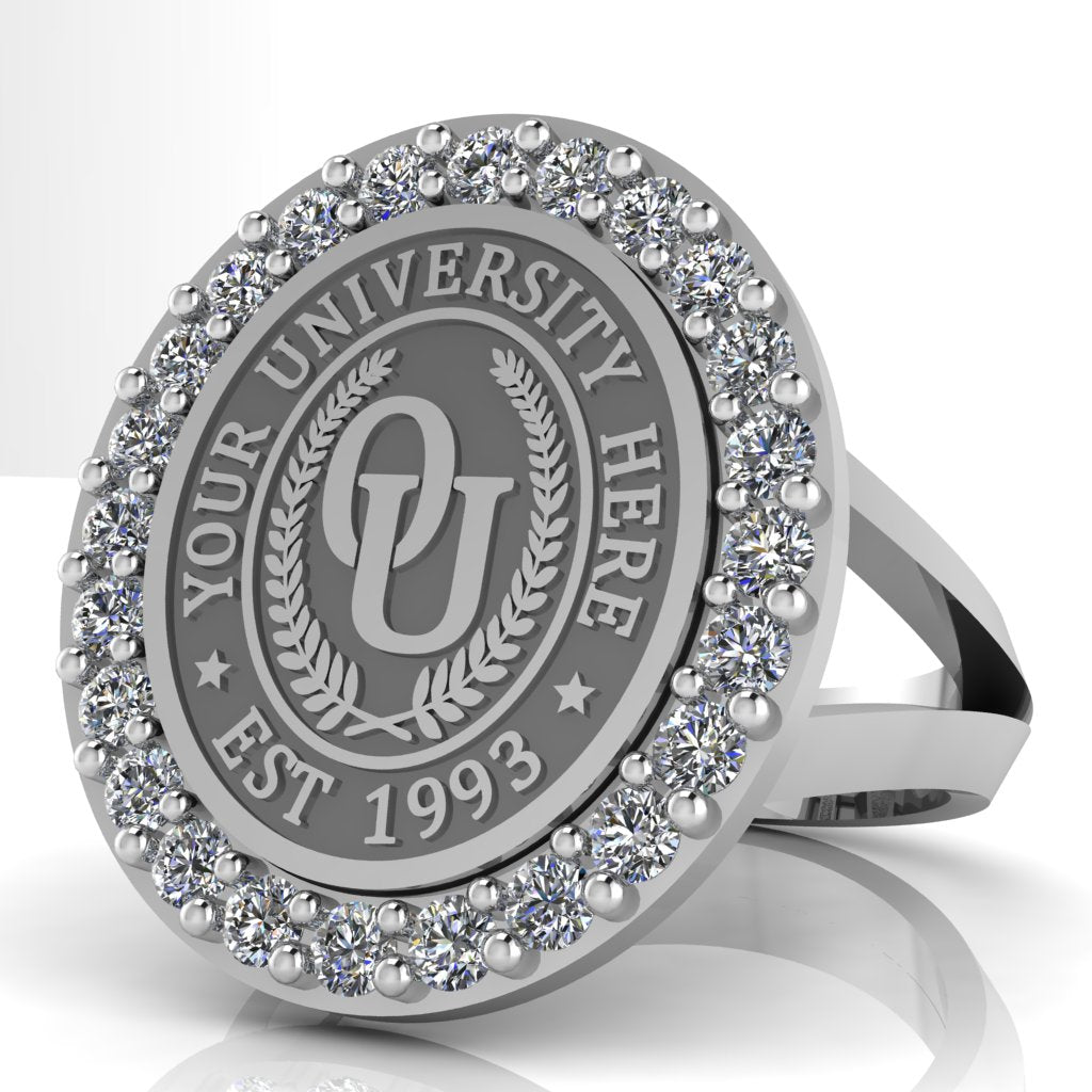 Circum Oval | V-Frame Band Custom Collage Ring