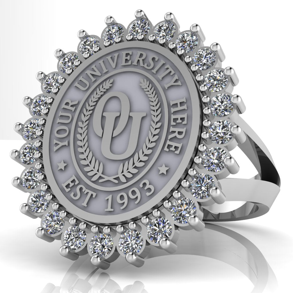 Serku Oval | V-Frame Band Custom College Ring