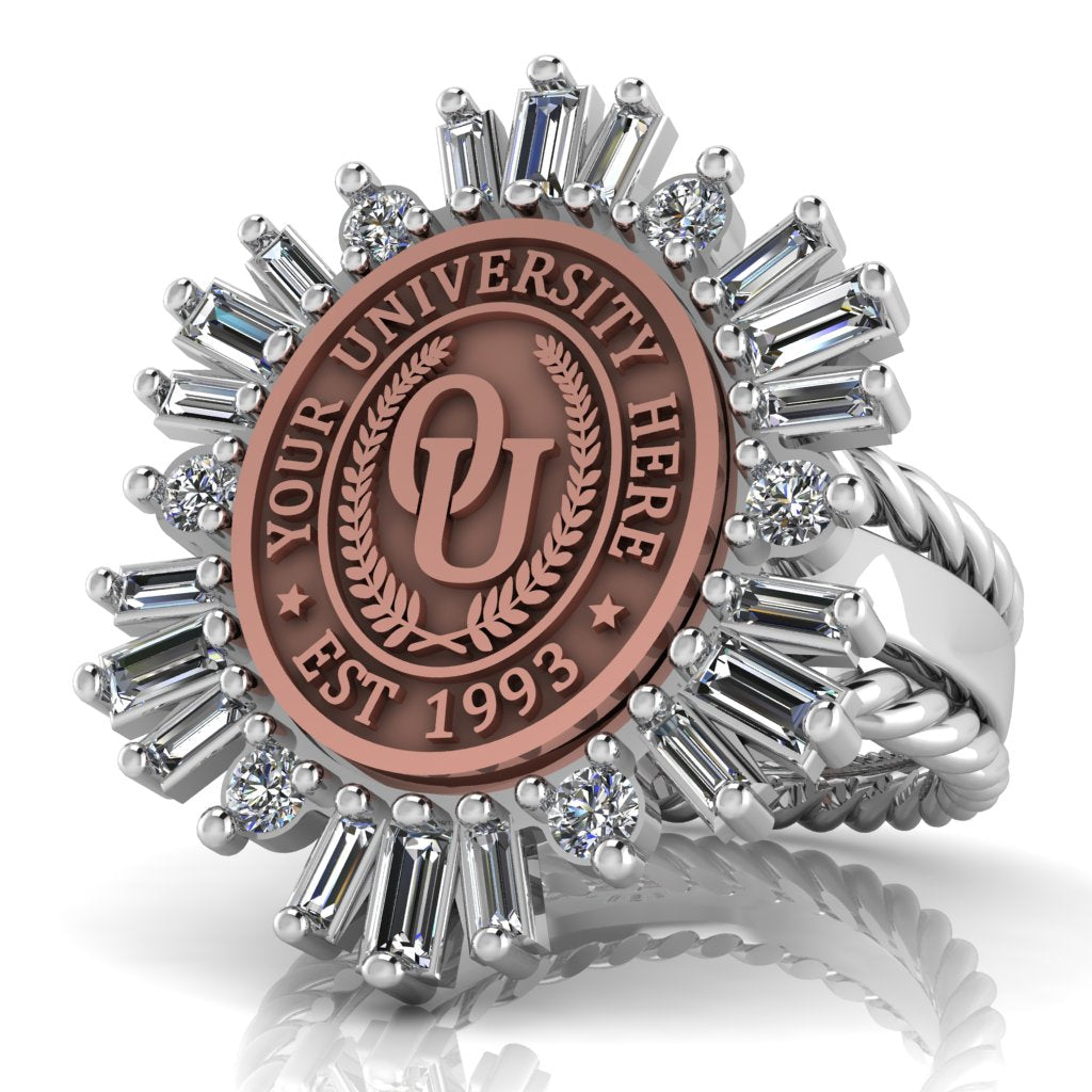 Tramontana Oval | Rope Edge Band Custom Collage Ring