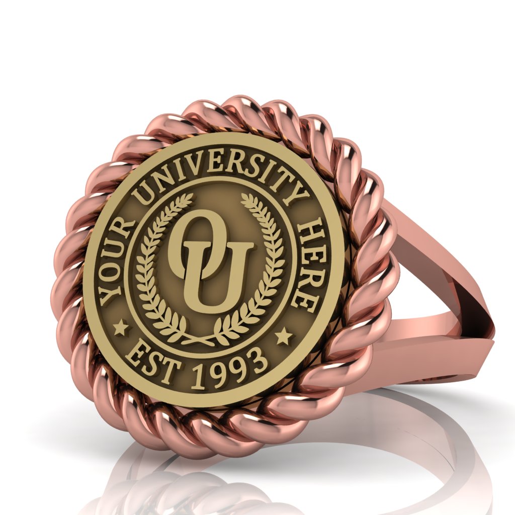 Lubid | V-Frame Band Custom College Ring