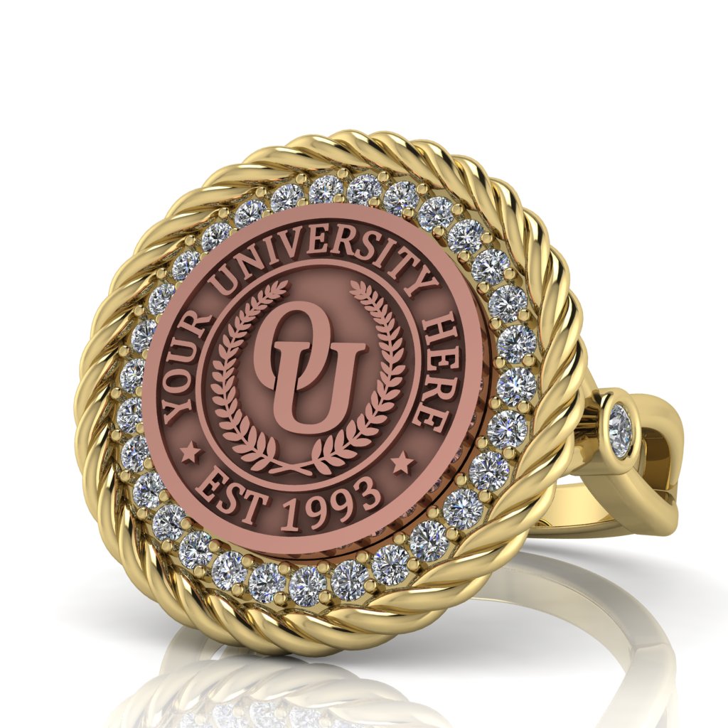 Arrecerat | Infinity Bezel Band Custom Collage Ring