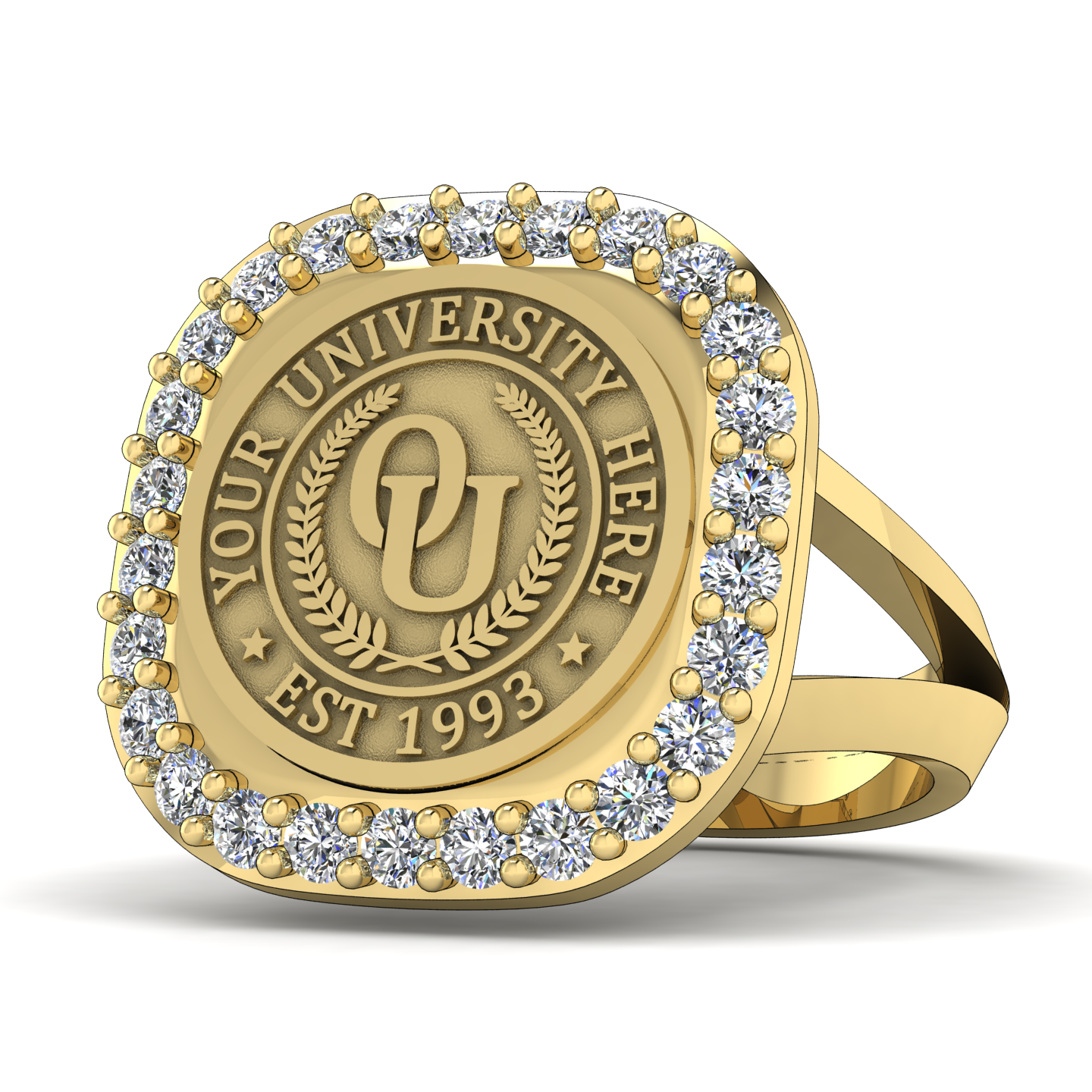 Radius | V-Frame Band Custom College Ring