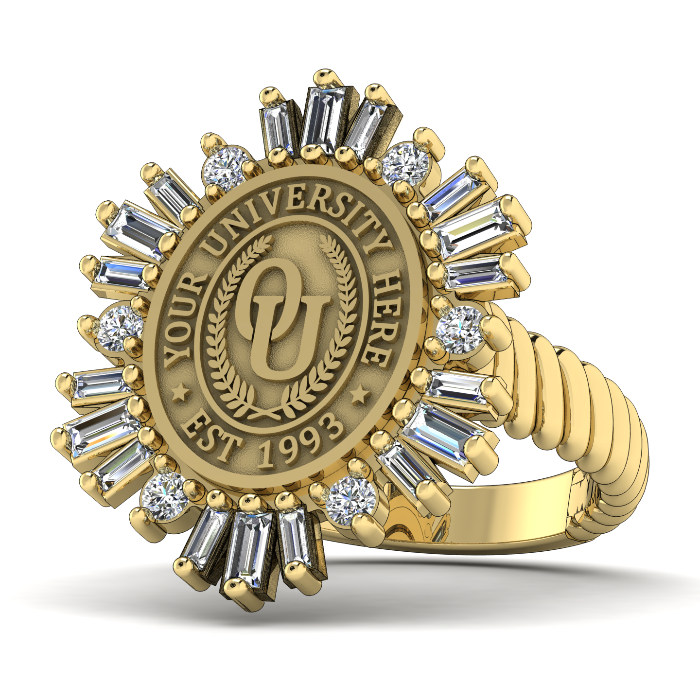 Tramontana Oval | Rope Core Band Custom College Ring