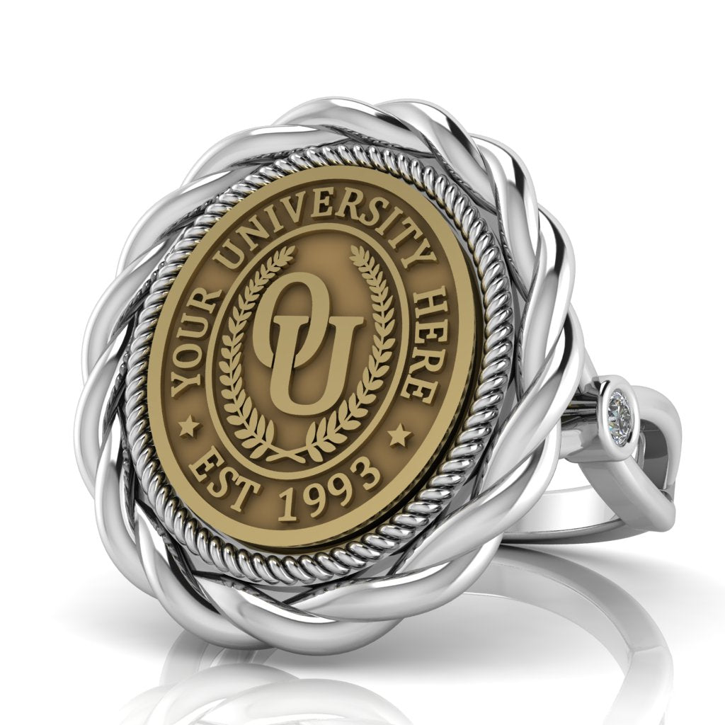 Melipat | Infinity Bezel Band Custom College Ring