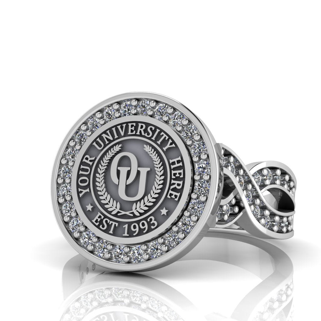 Agonisch | Infinity Pave Band Custom Collage Ring