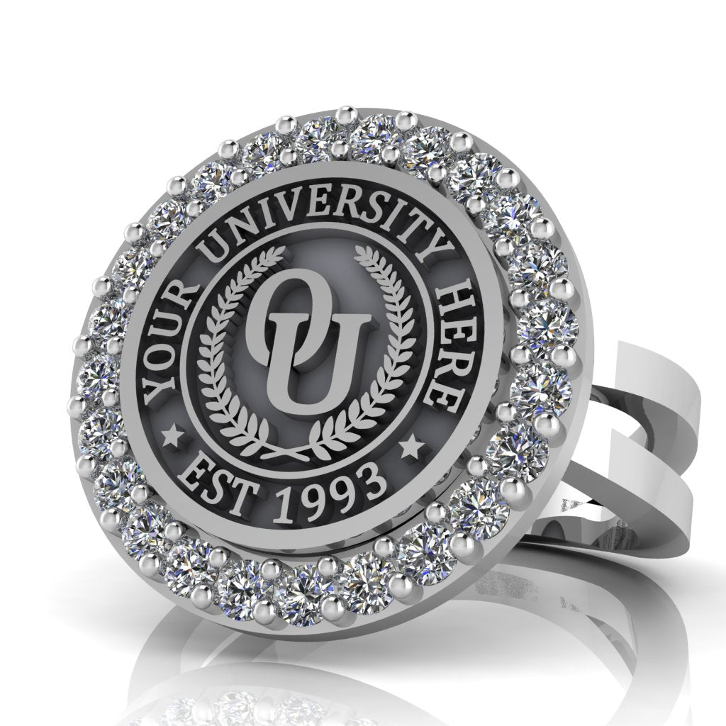 Circum | Knife Edge Band Custom Collage Ring