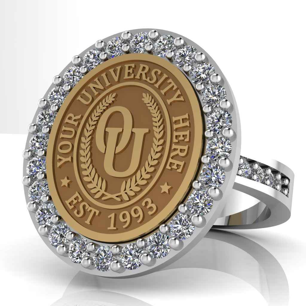 Circum Oval | Channel Core Band Custom College Ring