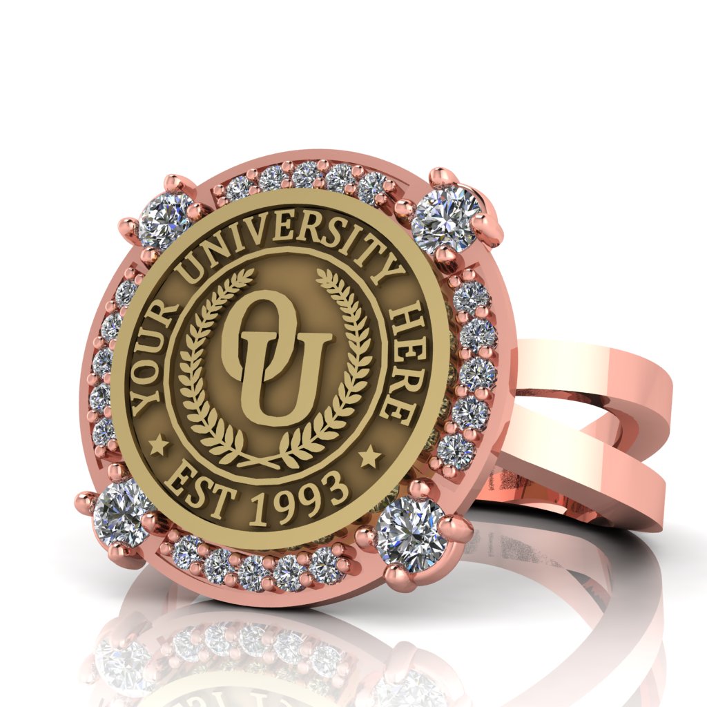 Voir | Knife Edge Band Custom College Ring