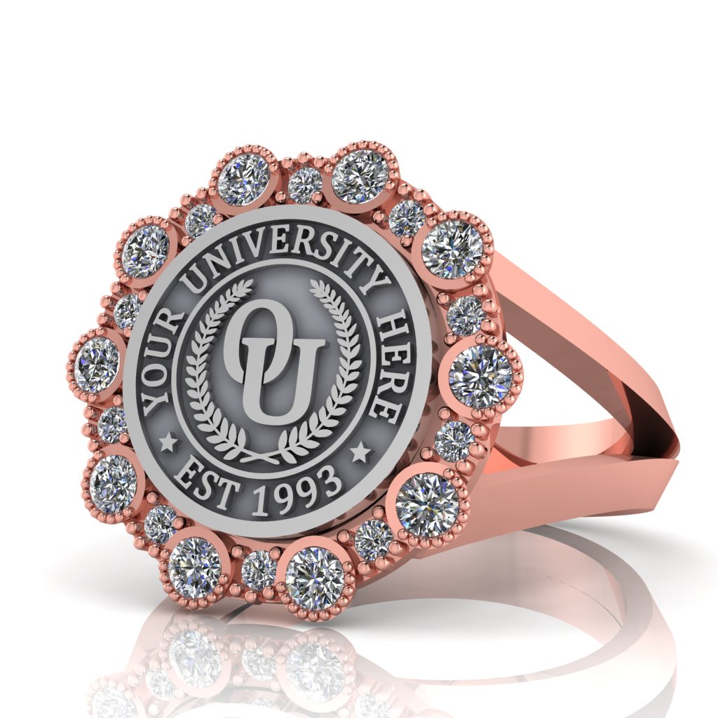 Belgi | V-Frame Band Custom College Ring