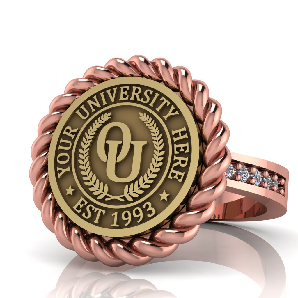 Lubid | Channel Core Band Custom College Ring