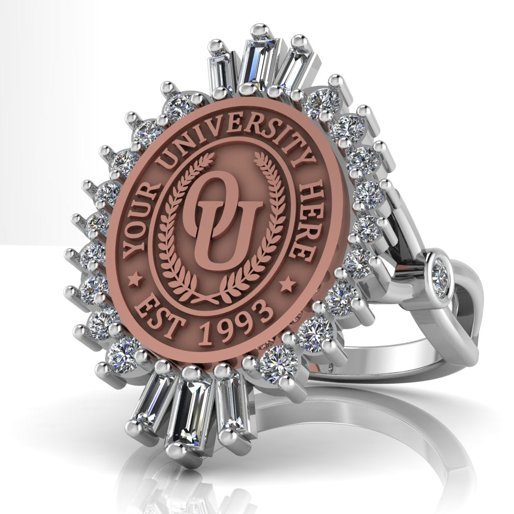 Seren Oval | Infinity Bezel Band Custom Collage Ring