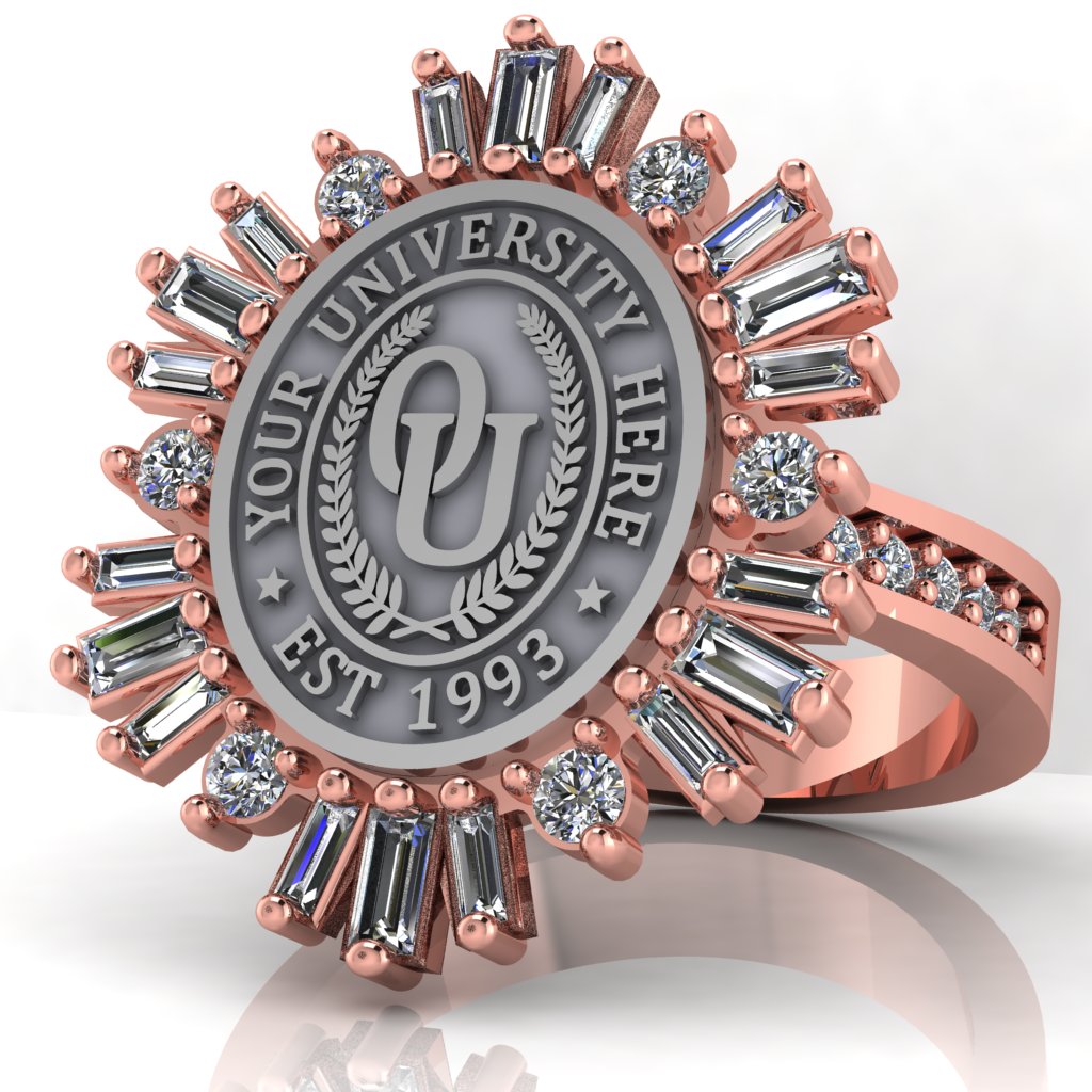 Tramontana Oval | Channel Core Band Custom College Ring