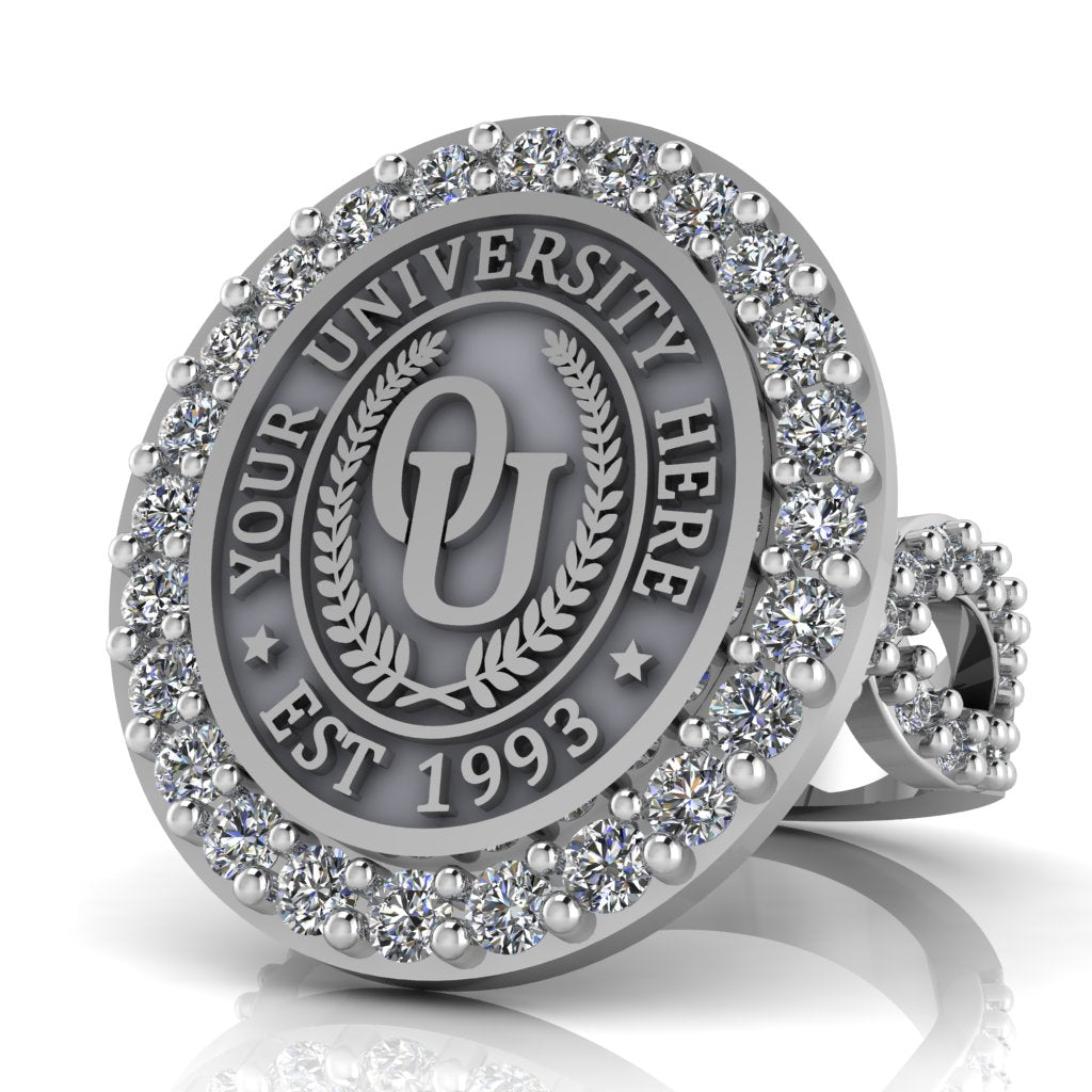 Circum Oval | Infinity Pave Band Custom Collage Ring