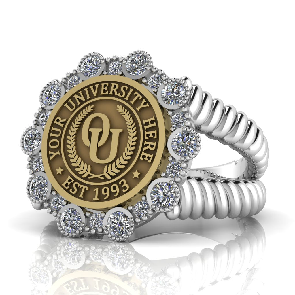 Belgi | V-Rope Band Custom Collage Ring