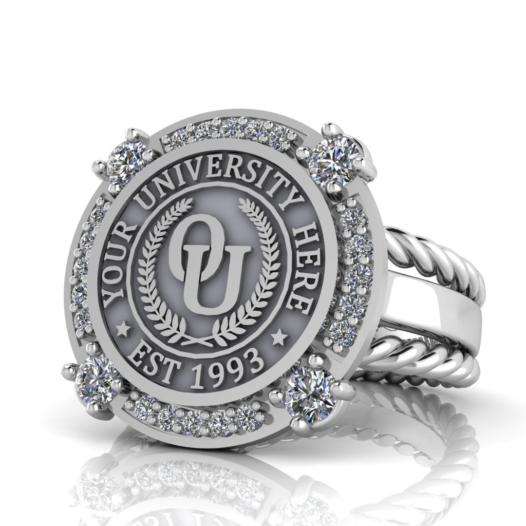 Voir | Rope Edge Band Custom College Ring