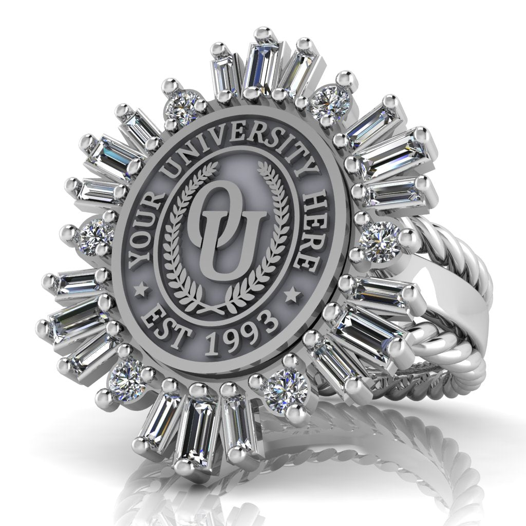 Tramontana Oval | Rope Edge Band Custom Collage Ring