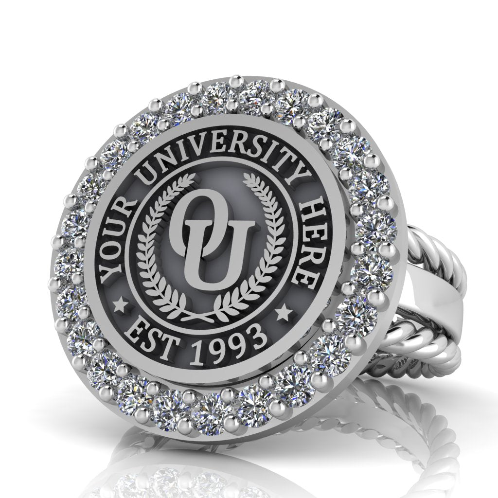 Circum | Rope Edge Band Custom Collage Ring