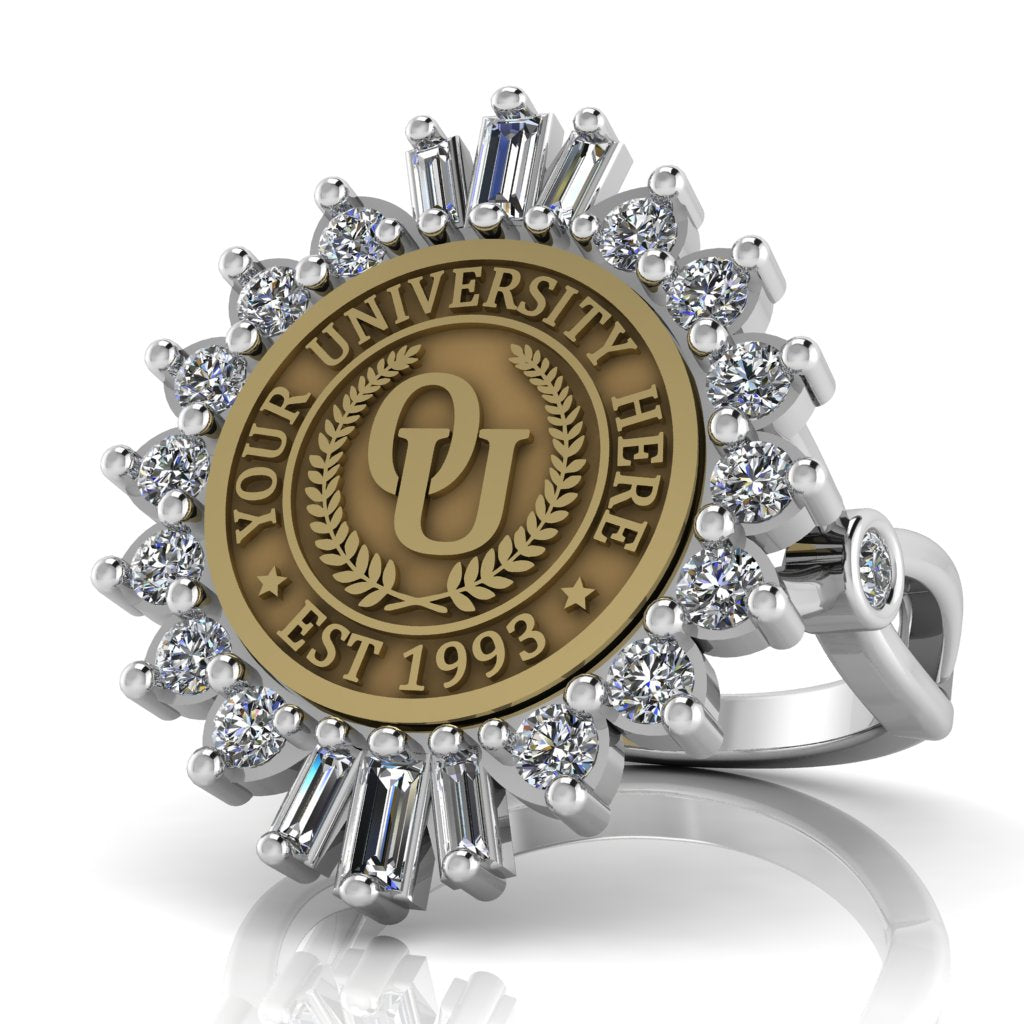 Seren | Infinity Bezel Band Custom College Ring