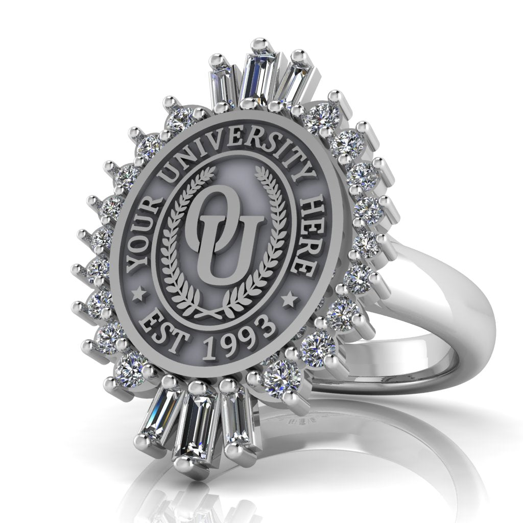 Seren Oval | Classic Dome Band Custom Collage Ring