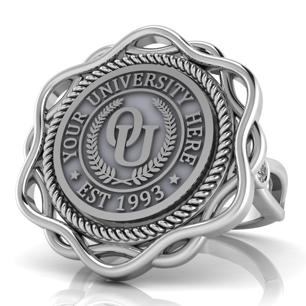 Slanga | Infinity Bezel Band Custom College Ring