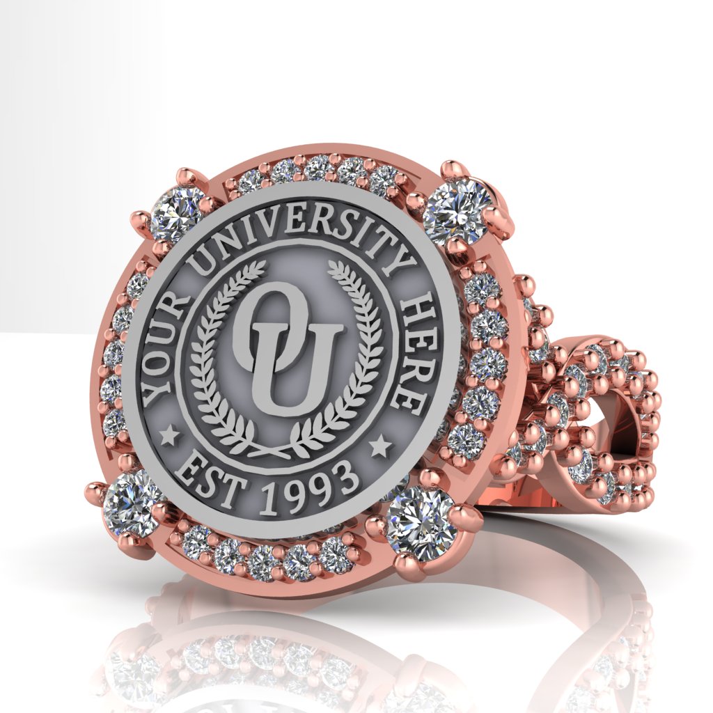 Voir | Infinity Pave Band Custom College Ring