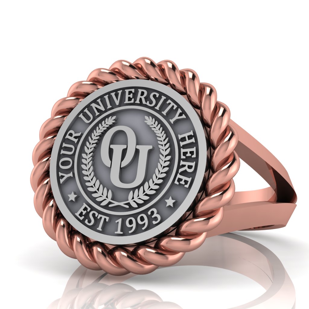 Lubid | V-Frame Band Custom College Ring
