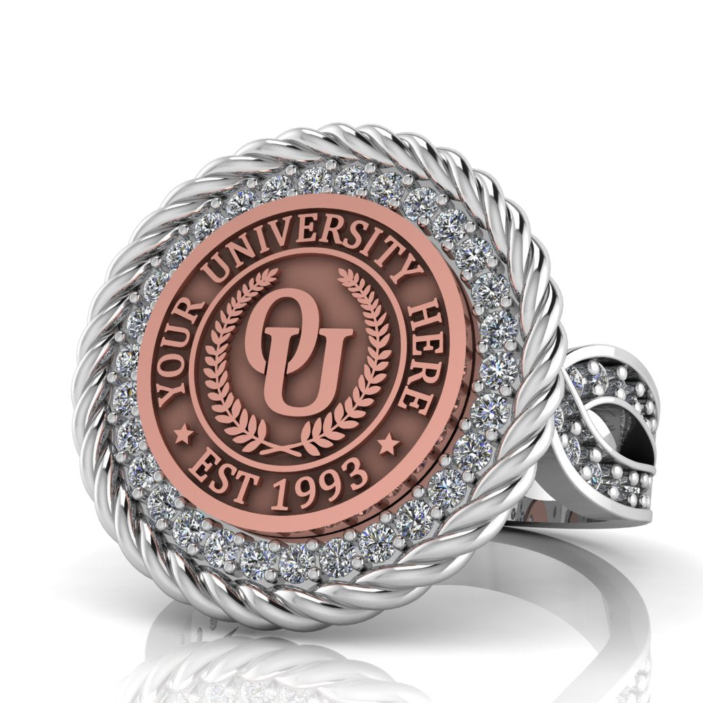 Arrecerat | Infinity Pave Band Custom Collage Ring