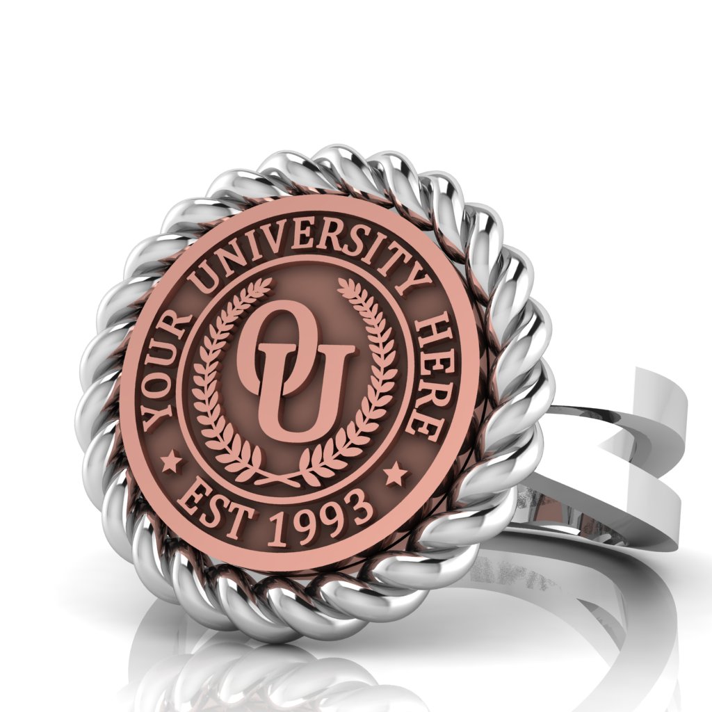 Lubid | Knife Edge Band Custom Collage Ring