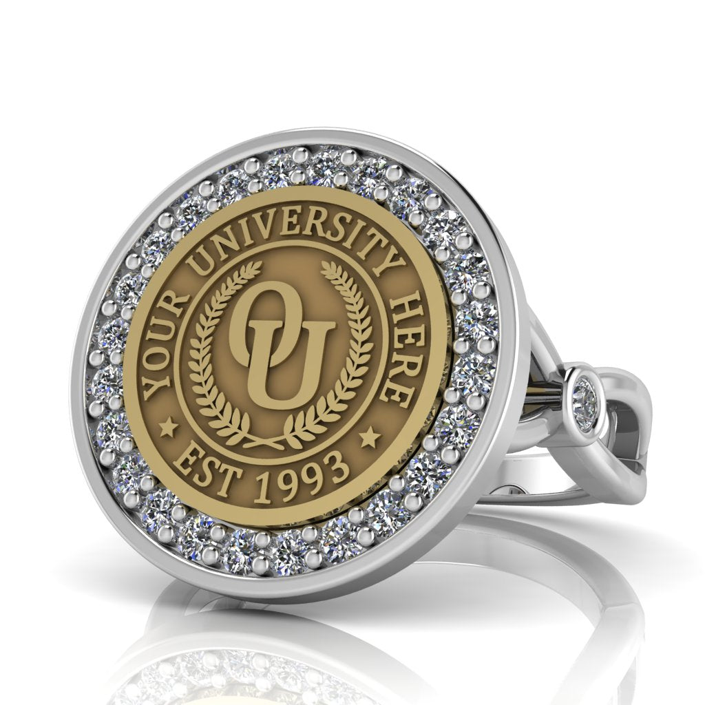 Agonisch | Infinity Bezel Band Custom College Ring