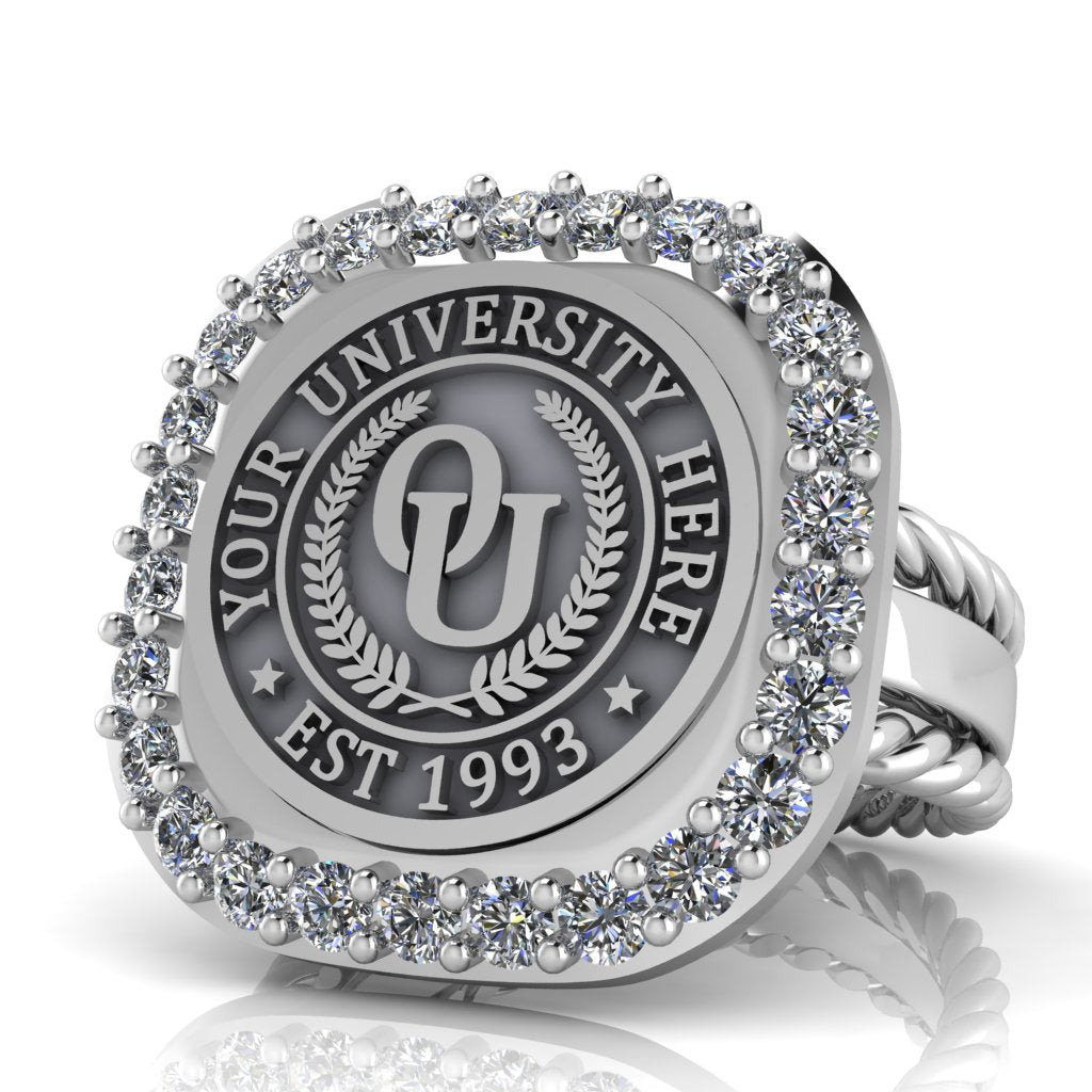 Radius | Rope Edge Band Custom Collage Ring