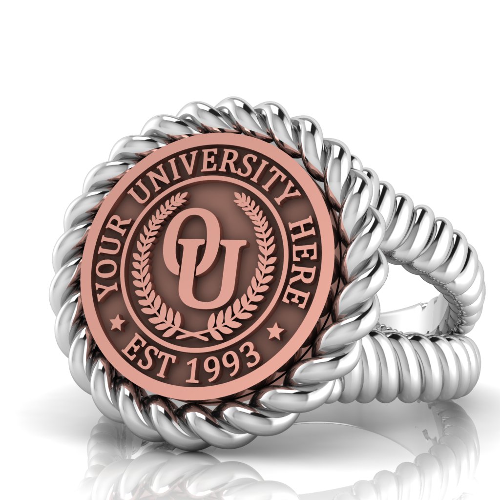 Lubid | V-Rope Band Custom College Ring